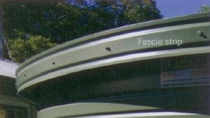 Fascia strip for water tank