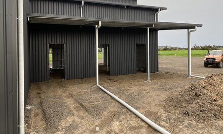 Earthworks + Plumbing For Shed To Tank Connections